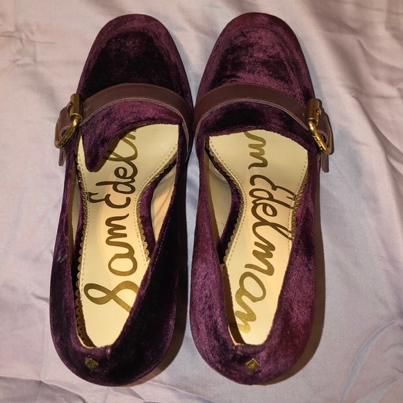 NWT Sam Edelman Wine Suede Loafer Heels SZ 6 - Picture 8 of 8